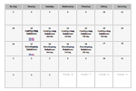 Aras Training Class Calendar