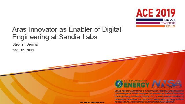 Aras Innnovator as Enabler of Digital Engineering at Sandia Labs