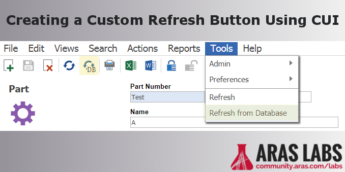Creating a Custom Refresh Button Using CUI