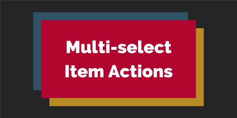 Multi-select Item Actions in Aras Innovator
