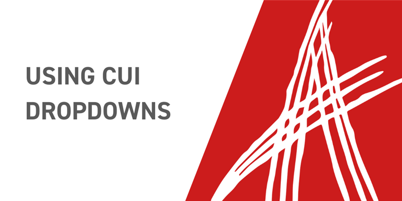 Using CUI Dropdowns