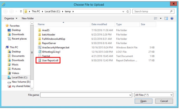 Set Rdl Files Data Source Import the RDL