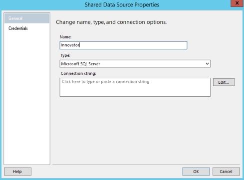 Add New Shared Data Source
