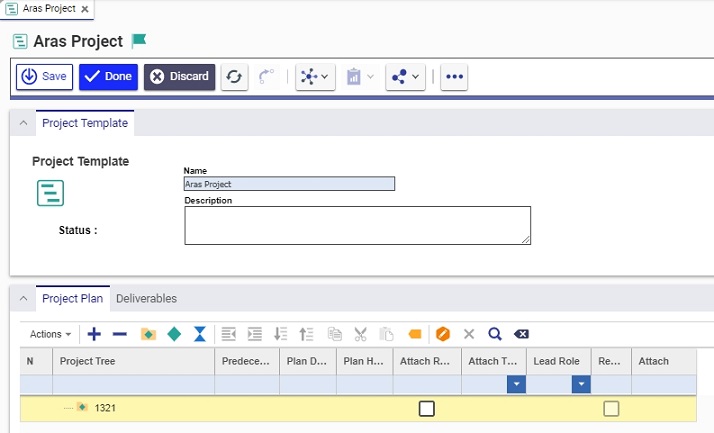 ‘Project Plan’ Relationship for Project Items