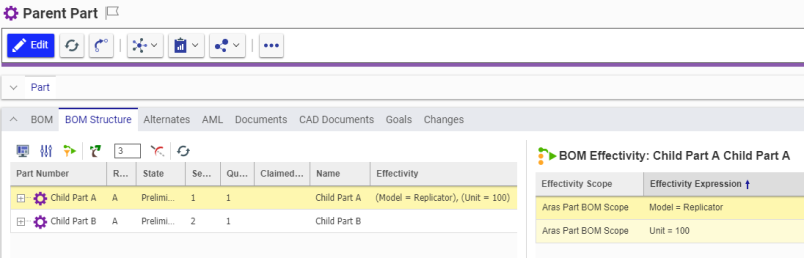Configuring Logic to Evaluate Effectivity Expressions for Effectivity ...