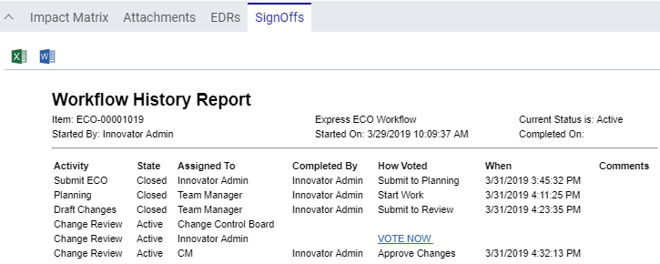 Express Change Management