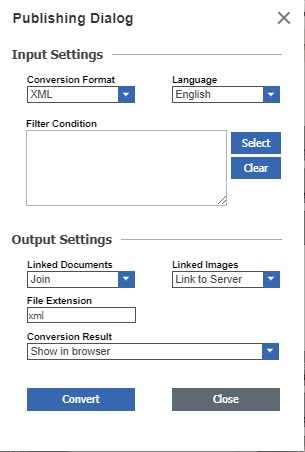 Exporting a Technical Document