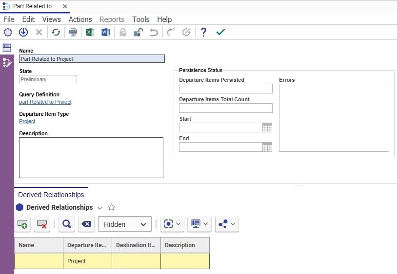 Derived Query Derived Relationship Families