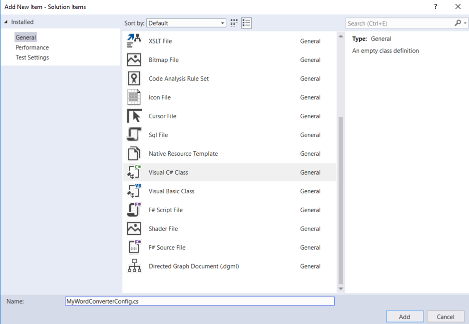 Adding the Main Converter Class