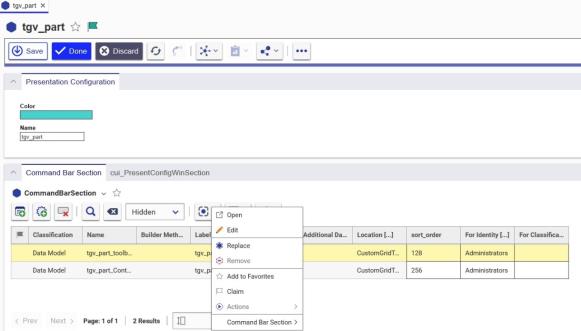 Configuring a Toolbar Button