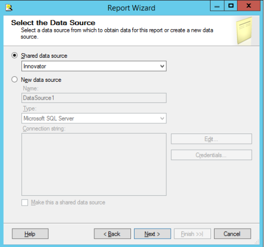 Select the Data Source