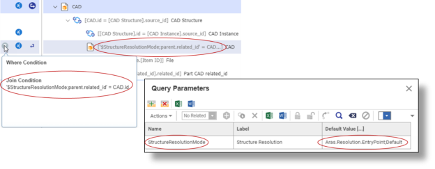 Enabling Structure Resolution in a Query Definition