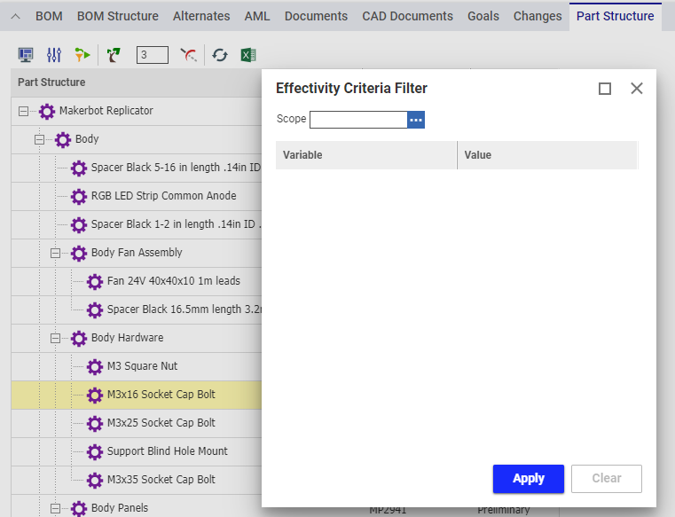 Configuring Effectivity Resolution
