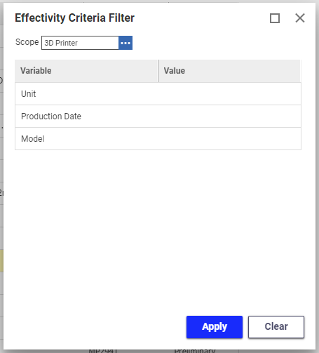 Configuring Effectivity Resolution