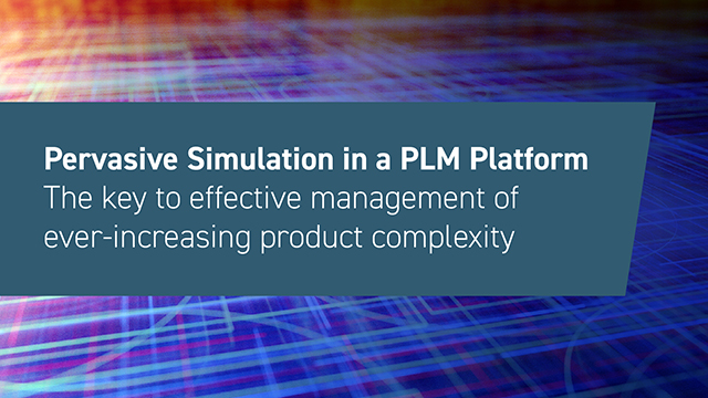 Pervasive Simulation in a PLM Platform